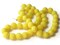 44 8mm Vintage Plastic Yellow Pressed Rose Beads Full Strand